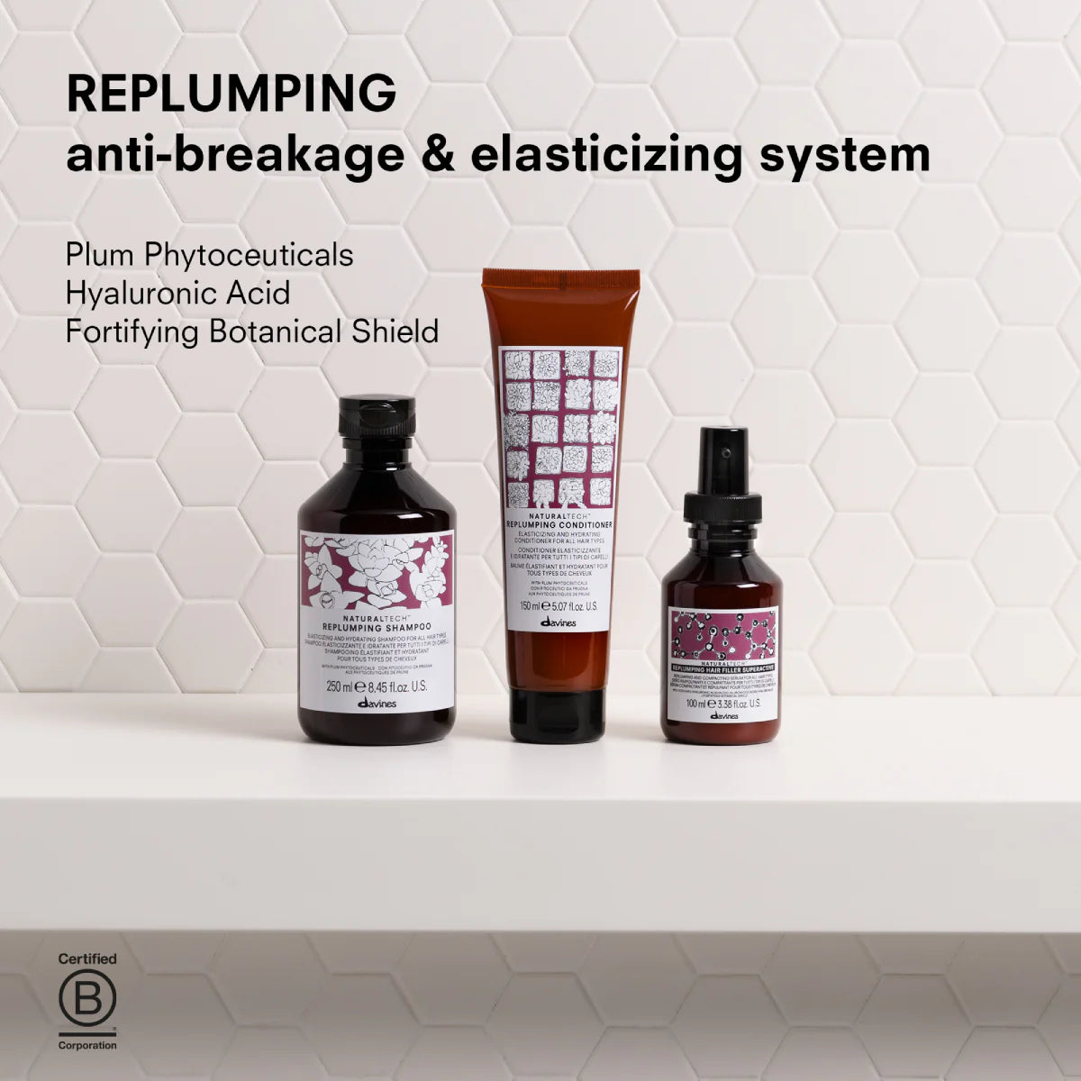 Davines Naturaltech Replumping Shampoo & Conditioner Liter Duo 33.8 oz