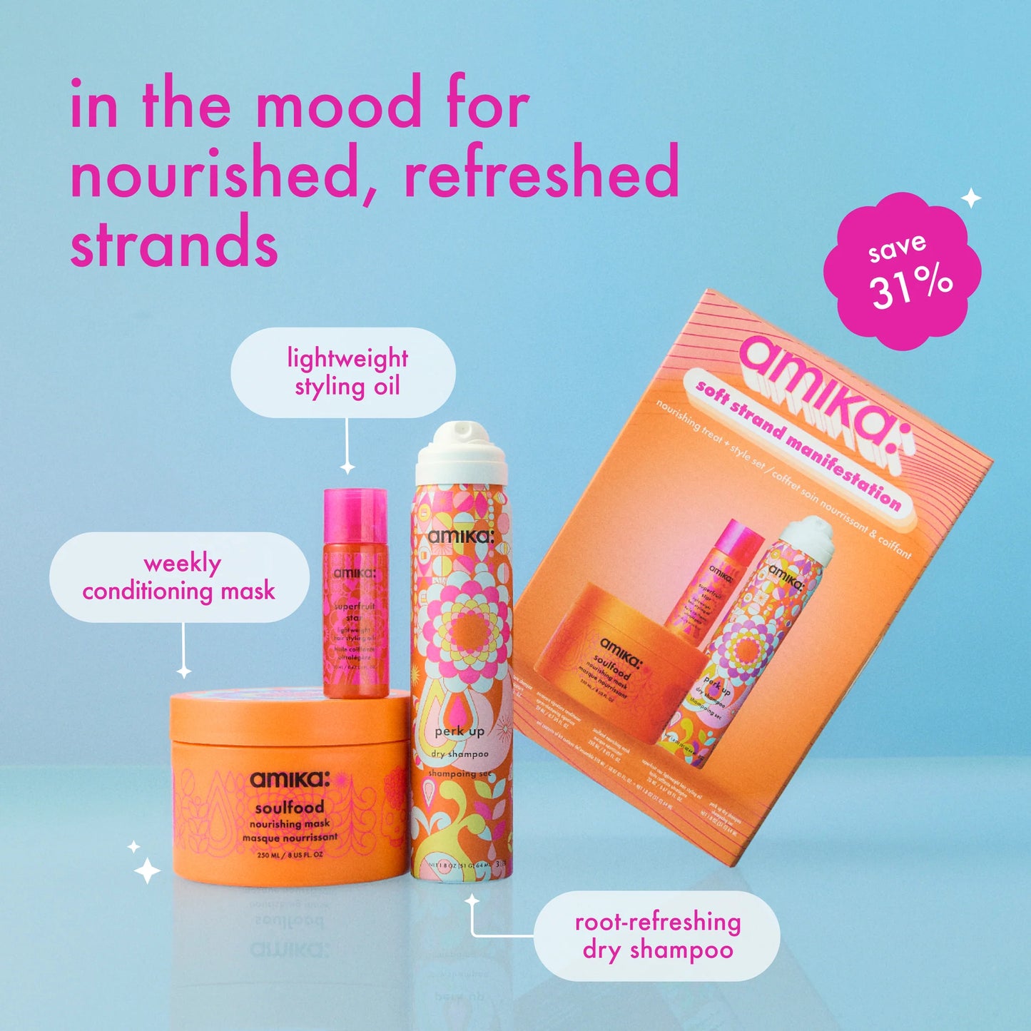 Amika Soft Strand Manifestation Nourishing Treat + Style Set