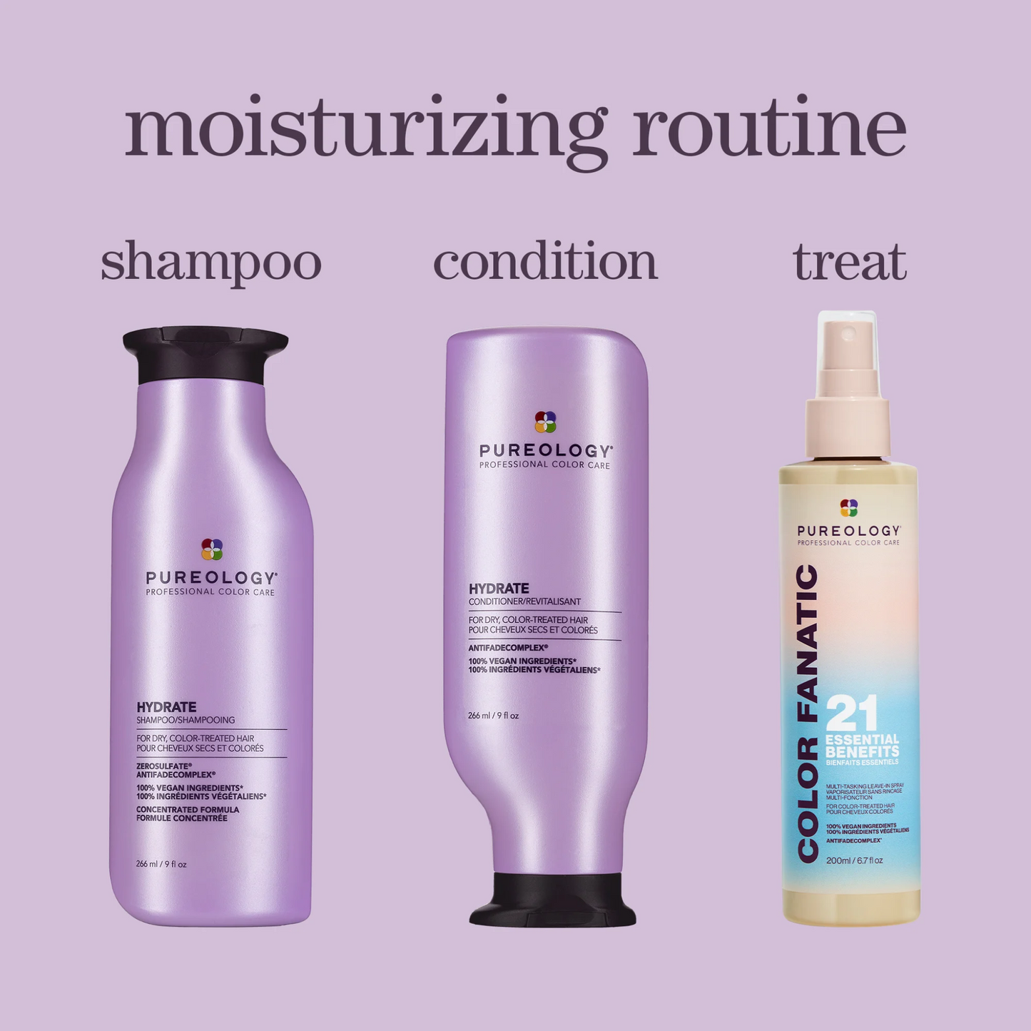 Pureology Hydrate Shampoo texture and ingredients focused on moisture and color protection