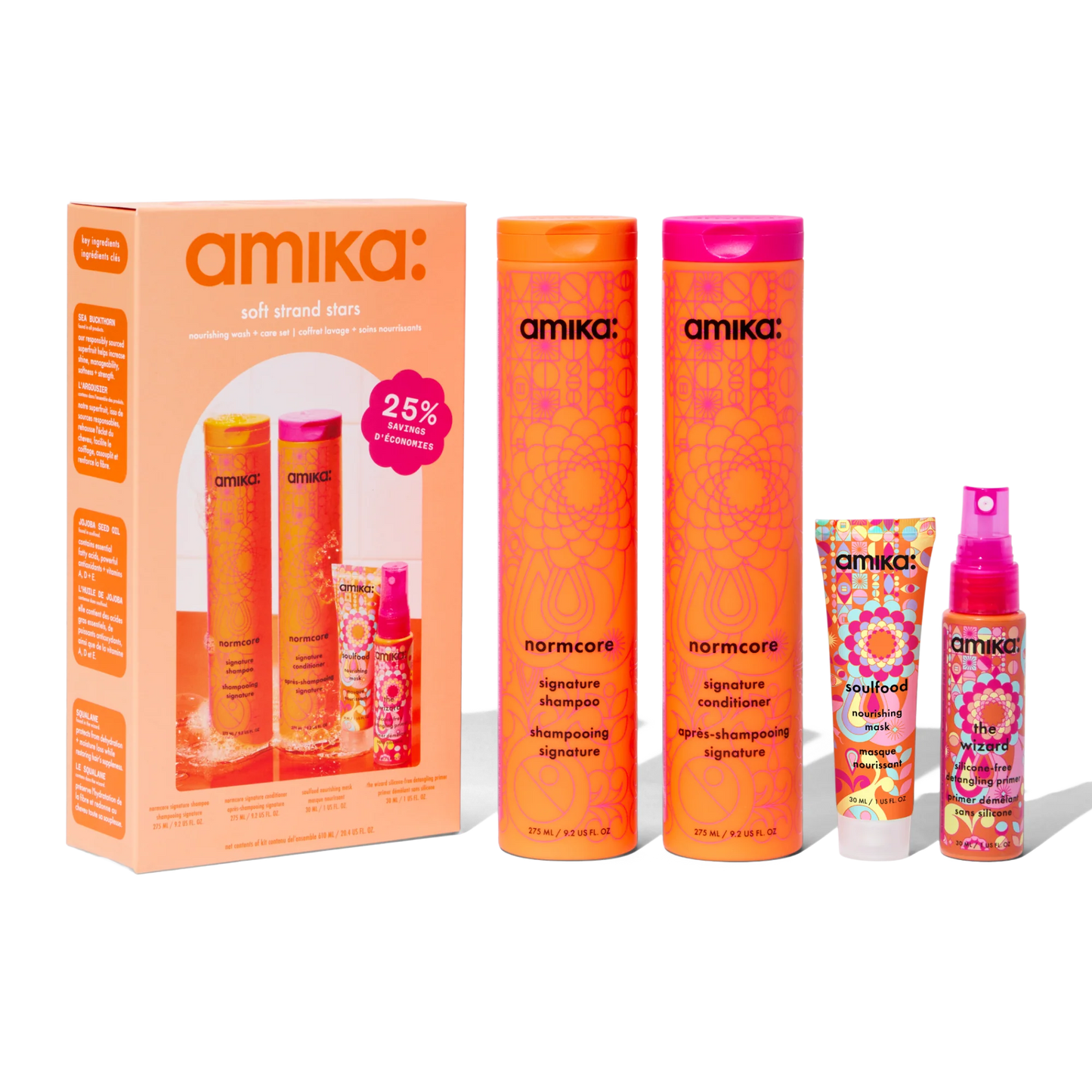 Amika Soft Strand Stars Nourishing Wash + Care Set