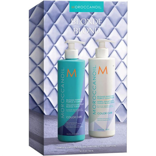 Moroccanoil Color Care Blonde Perfecting Purple Shampoo & Conditioner Duo