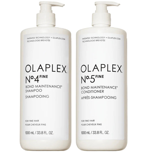 Two bottles of Olaplex No.4 and No.5  Fine Shampoo and Conditioner Bombshell collar city salon and suites troy ny