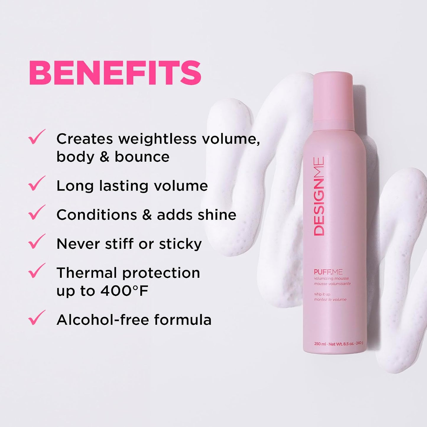 DESIGNME PUFF.ME Volumizing Mousse 8.5 oz