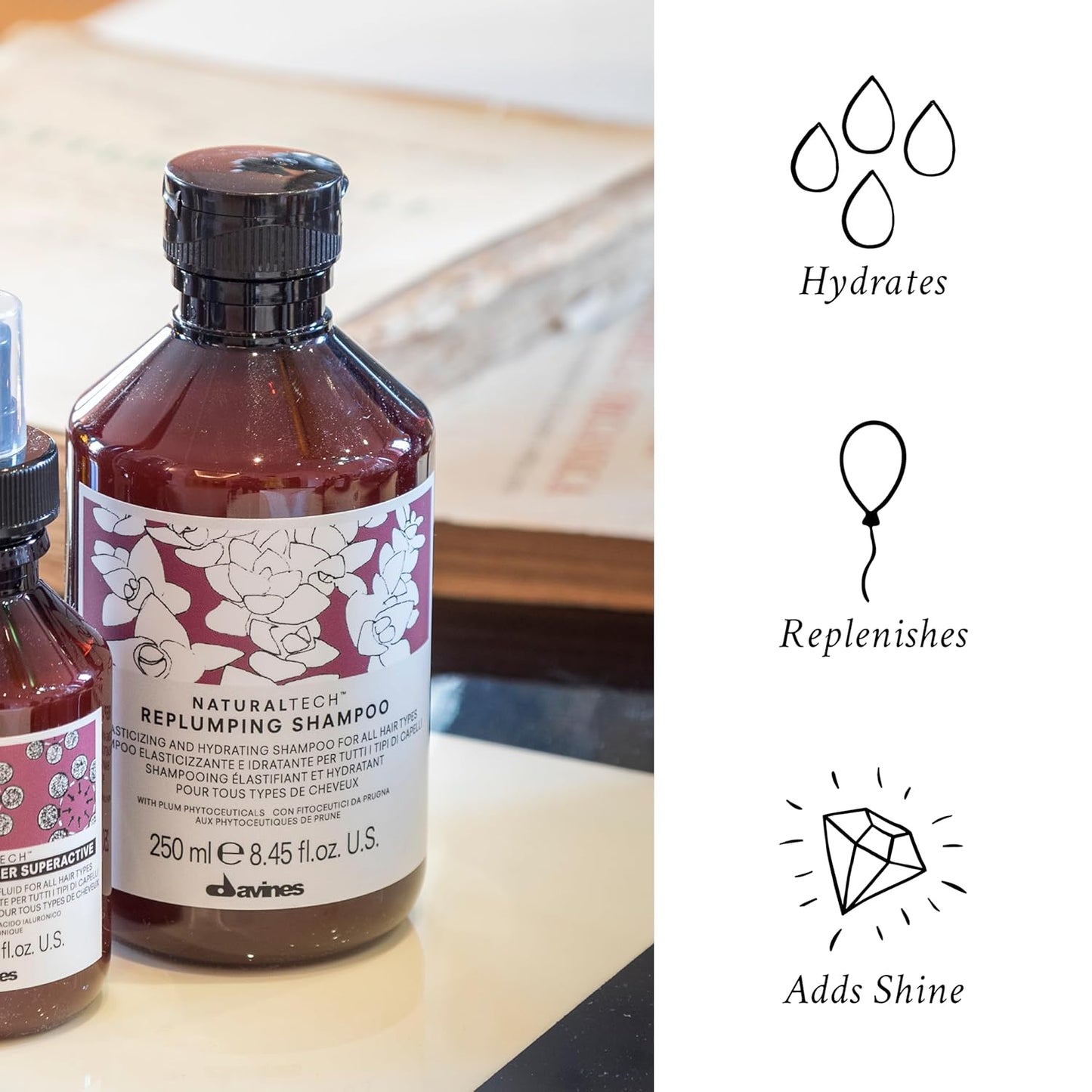 Davines Naturaltech Replumping Shampoo & Conditioner Liter Duo 33.8 oz