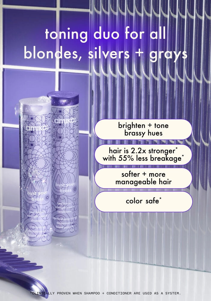 Amika Bust Your Brass Cool Blonde Repair Shampoo