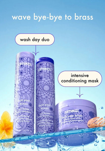 Amika Bust Your Brass Cool Blonde Repair Shampoo