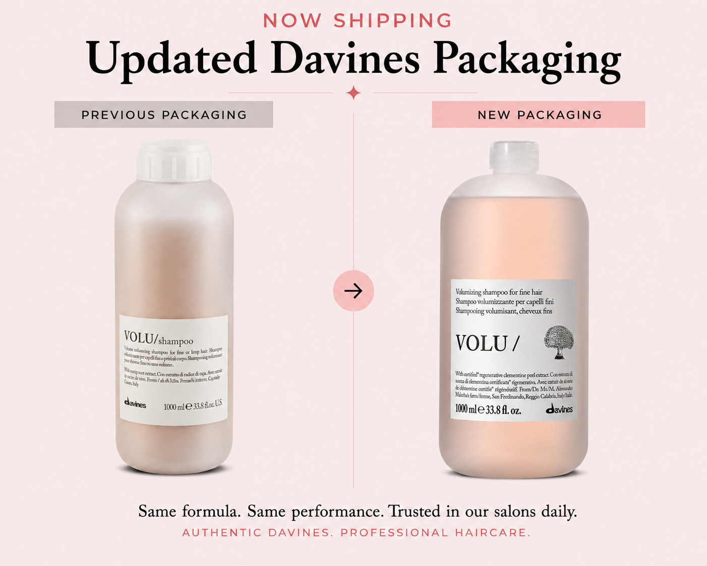 Davines VOLU Conditioner — Lightweight Volumizing Conditioner for Fine Hair