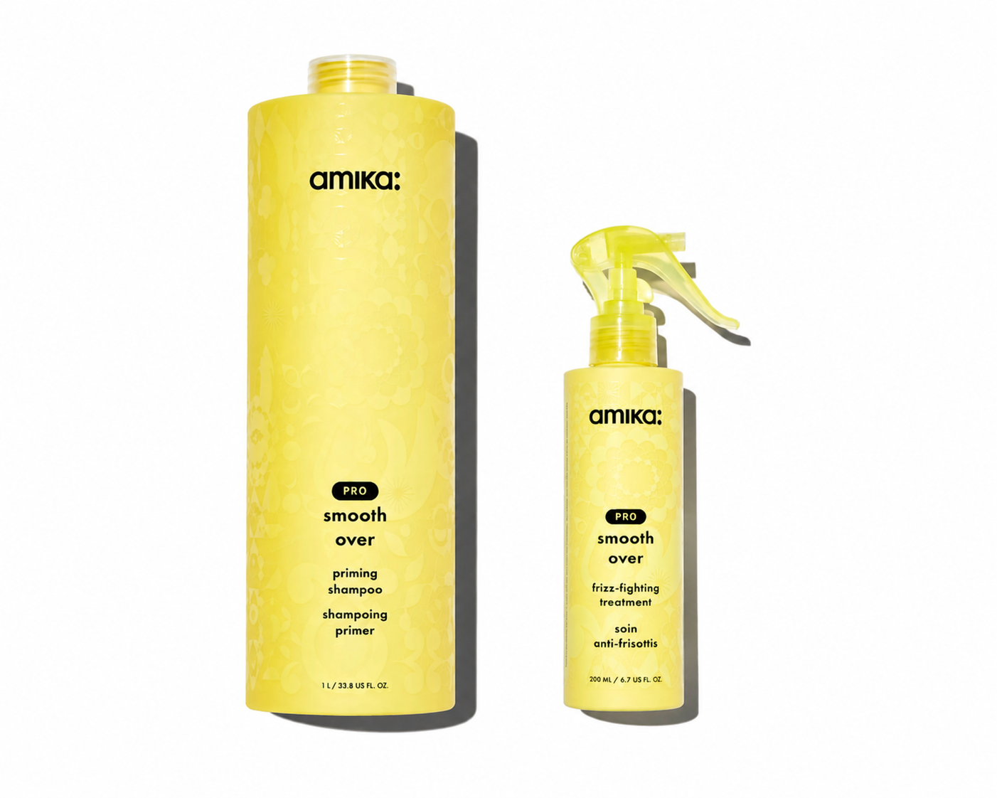 Amika Smooth Over Priming Shampoo & Frizz-Fighting Treatment Duo