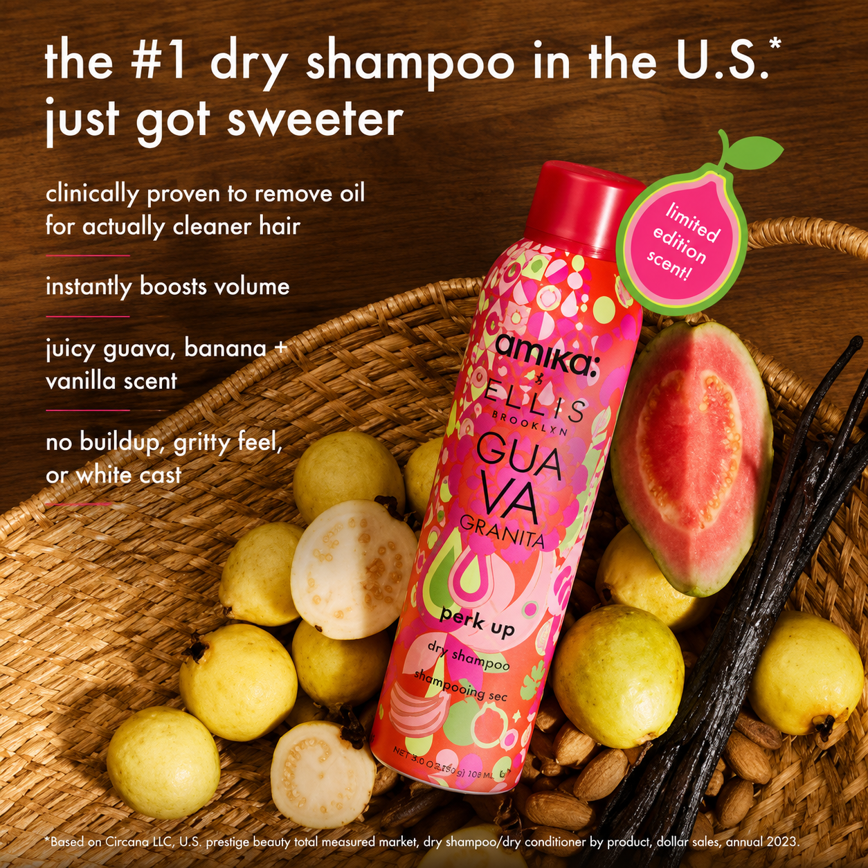 Amika x Ellis Brooklyn Guava Granita Perk Up Dry Shampoo