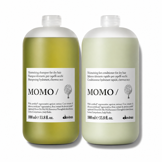 Davines MOMO shampoo and Conditioner 1000ml liter duo hydrating formula for dry and dehydrated hair