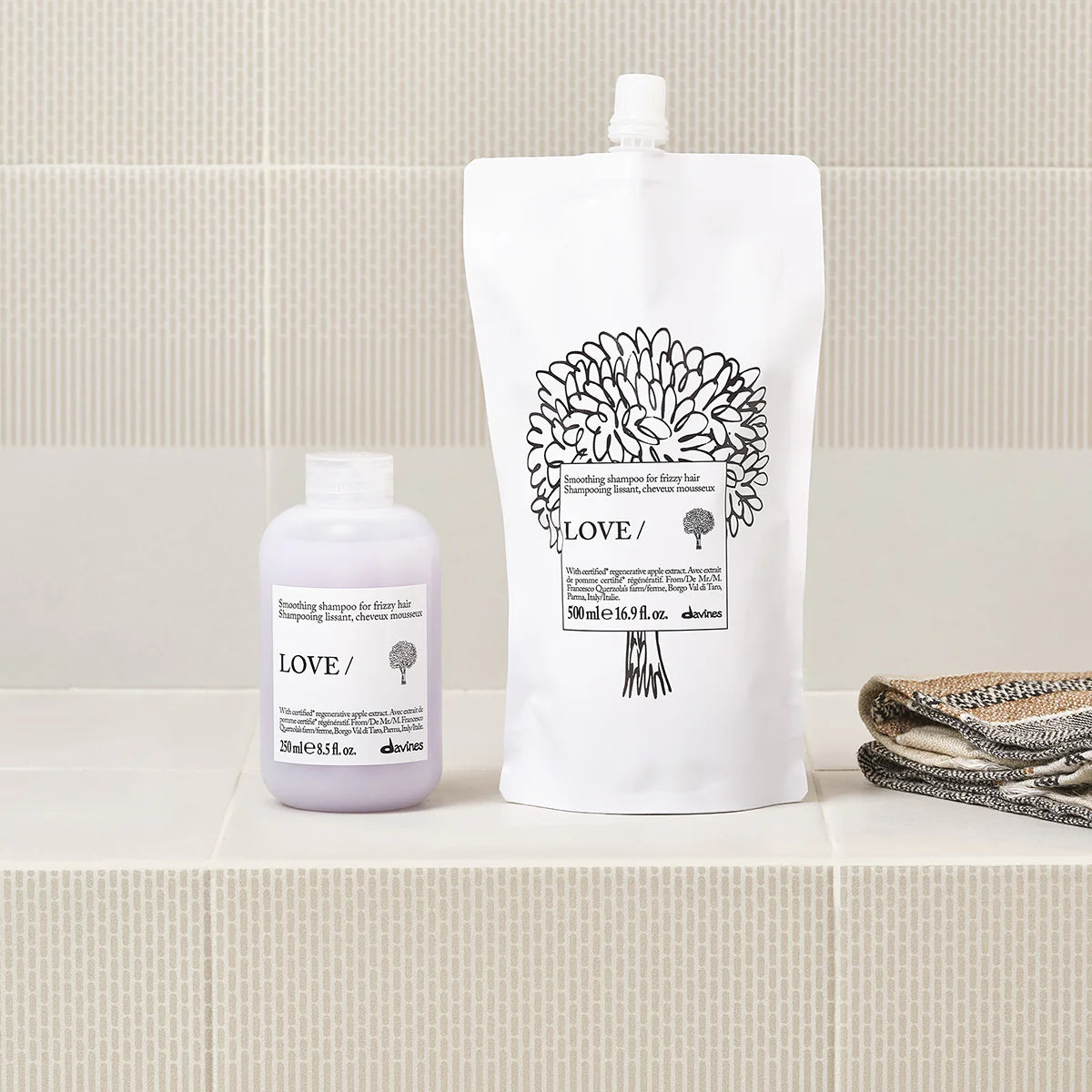 Davines LOVE SMOOTHING Shampoo Refill – For Frizzy and Unruly Hair