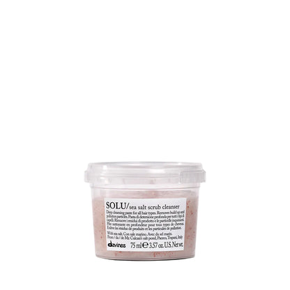 Davines SOLU Sea Salt Scrub Cleanser 3.57 oz for scalp detox and buildup removal