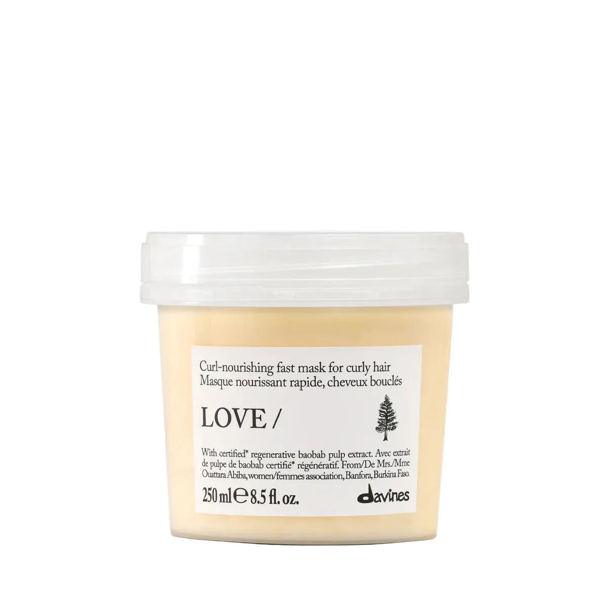 Davines LOVE CURL hair mask 8.5oz for curly and wavy hair hydration and definition