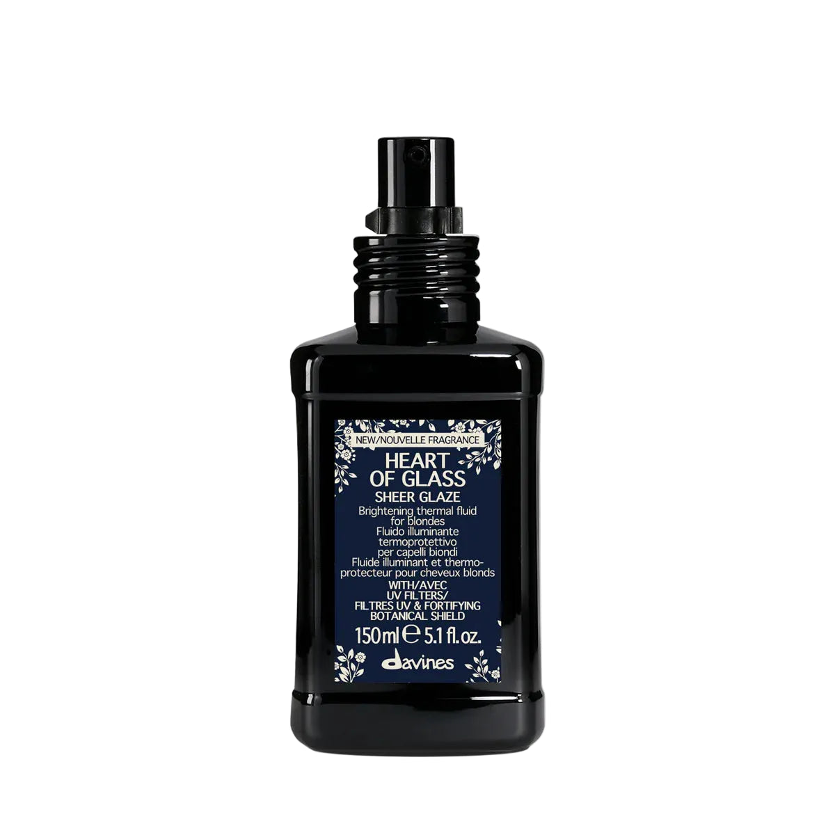Davines HEART OF GLASS Sheer Glaze thermal protection fluid for blonde hair