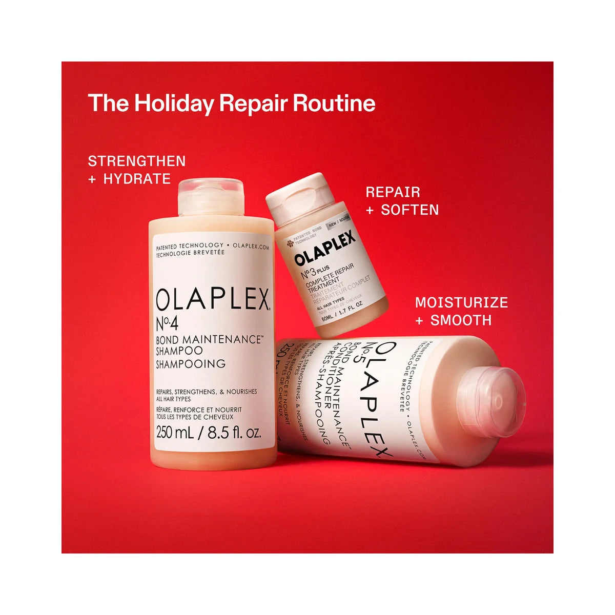 OLAPLEX Total Hair Repair Set – For Stronger, Healthier-Looking Hair