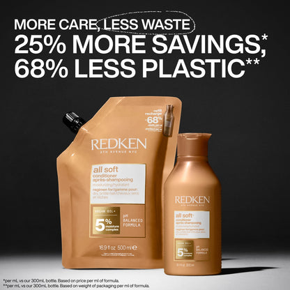 Redken All Soft Conditioner Refill – For Dry, Brittle Hair