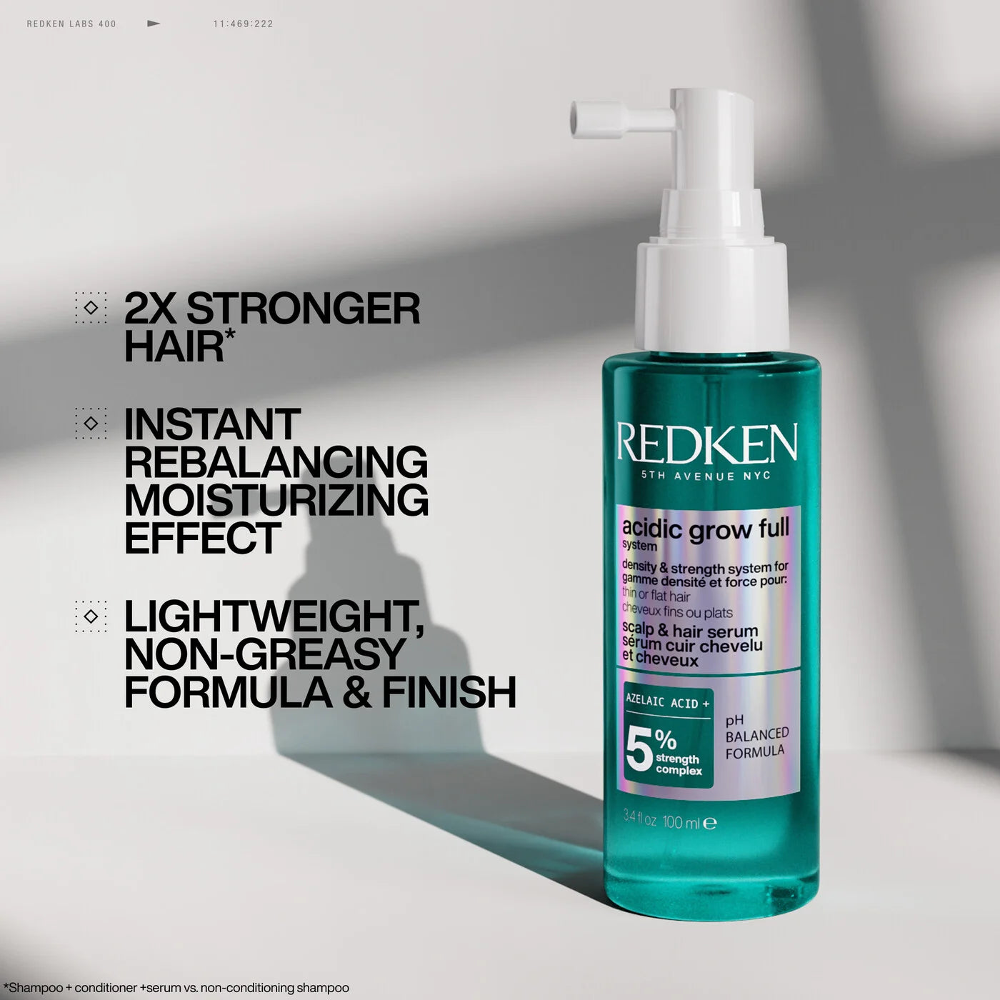 Redken Acidic Grow Full Scalp & Hair Serum — Strengthening Serum for Thinning Hair