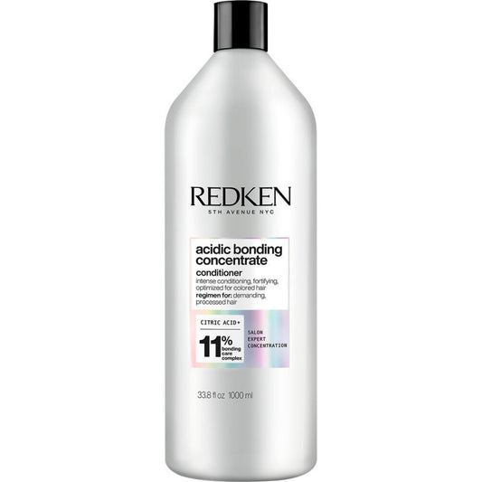Redken Acidic Bonding Concentrate Conditioner liter for strength repair, frizz control and shine
