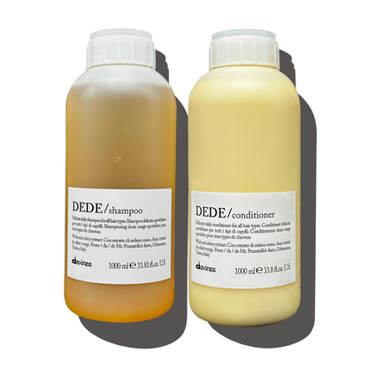 Davines Essential Haircare DEDE Shampoo and Conditioner 33.8 oz liter duo gentle daily cleanse and lightweight hydration