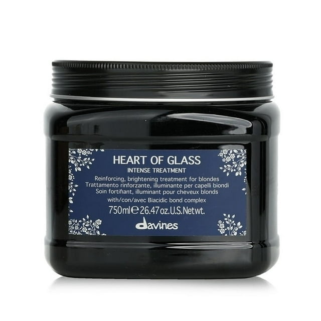 Davines Heart of Glass Intense Treatment blonde hair repair mask for strength shine and bond repair 26.47oz