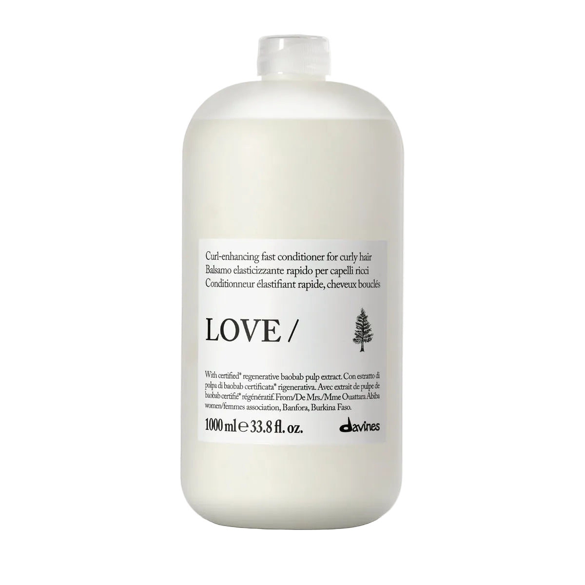 Davines LOVE CURL conditioner liter for curly and wavy hair hydration and definition