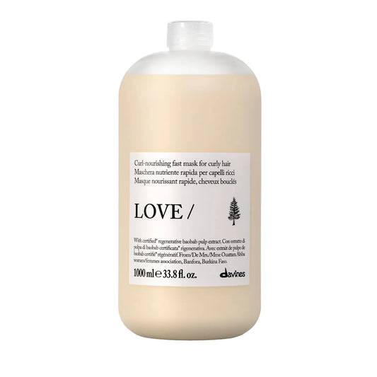 Davines LOVE CURL hair mask liter bottle for curly and wavy hair hydration and definition