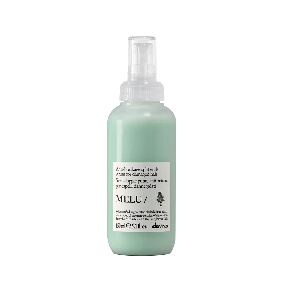 Davines MELU anti breakage leave in serum for damaged hair split end repair and strengthening
