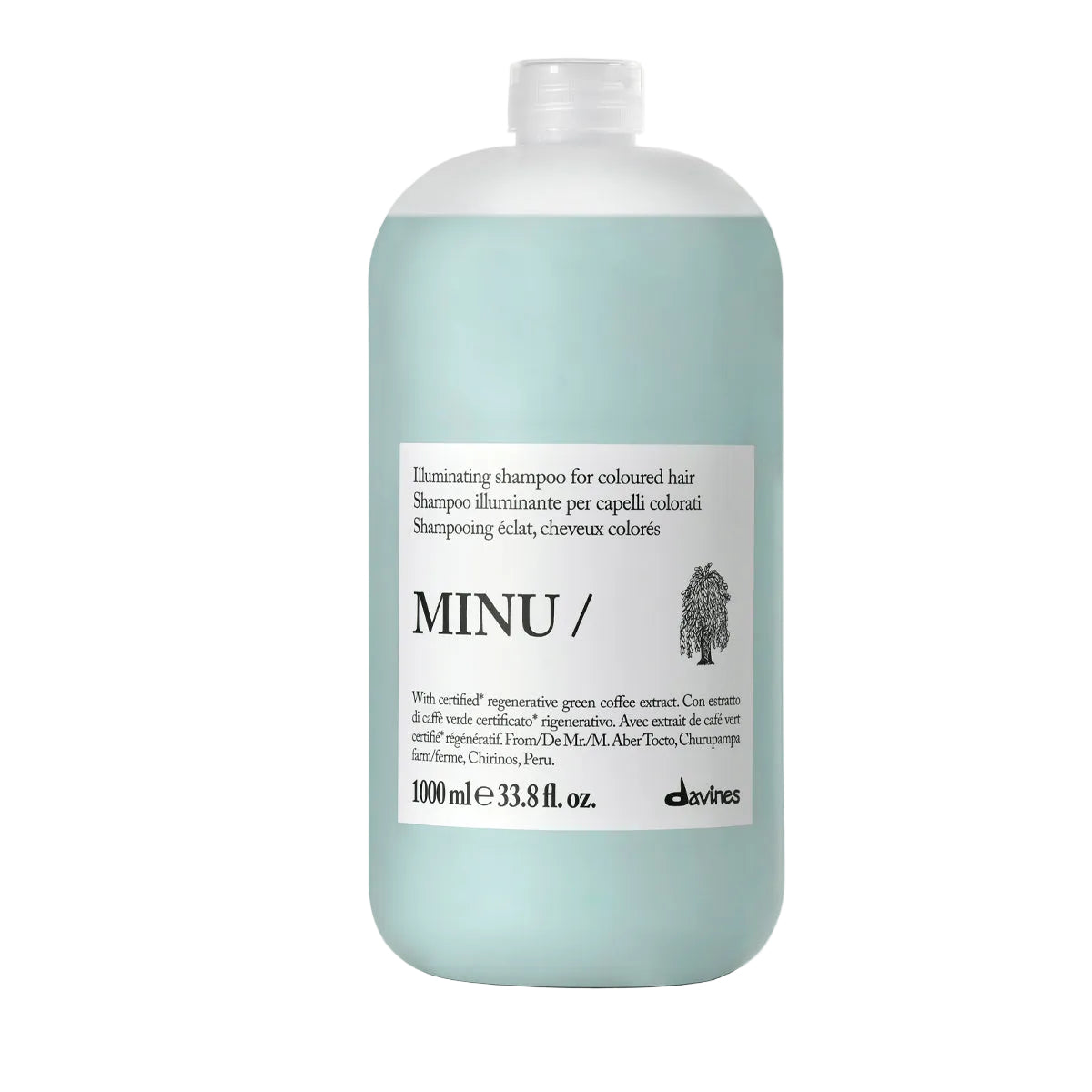 Davines MINU Shampoo liter for color treated hair, professional salon hair care