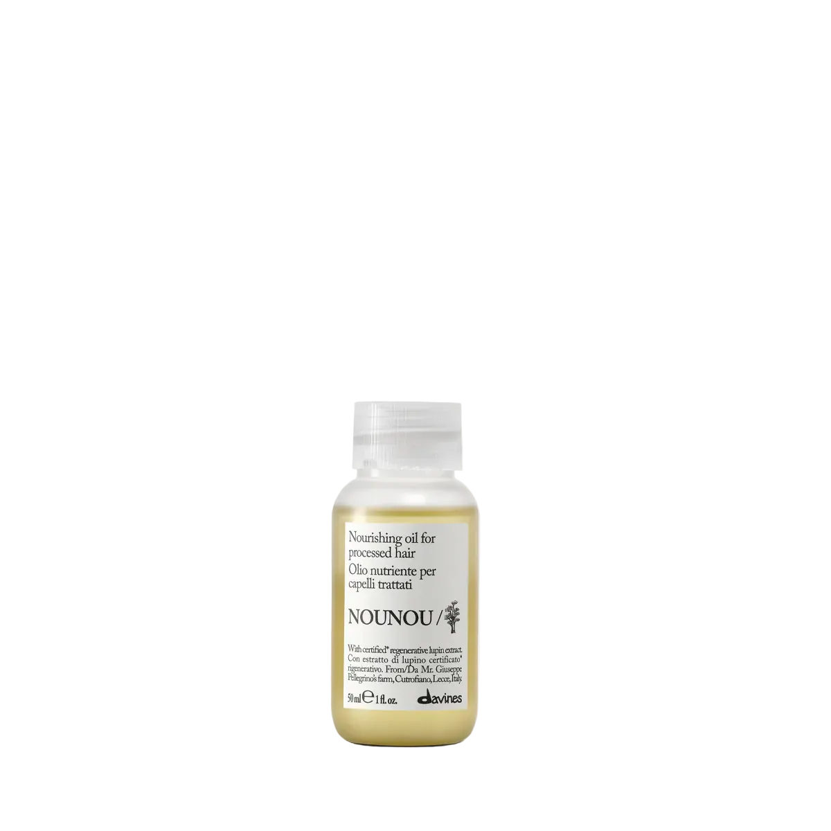 Davines NOUNOU nourishing hair oil 1.69 oz for dry damaged hair hydration and shine
