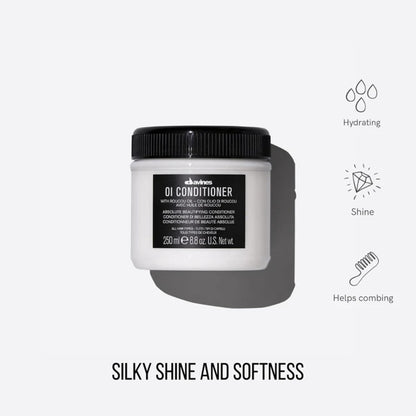 Davines OI Conditioner with Roucou oil moisturizing hair conditioner for shine softness and hydration