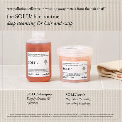 Davines SOLU Sea Salt Scrub Cleanser — Detoxifying Scalp & Hair Scrub