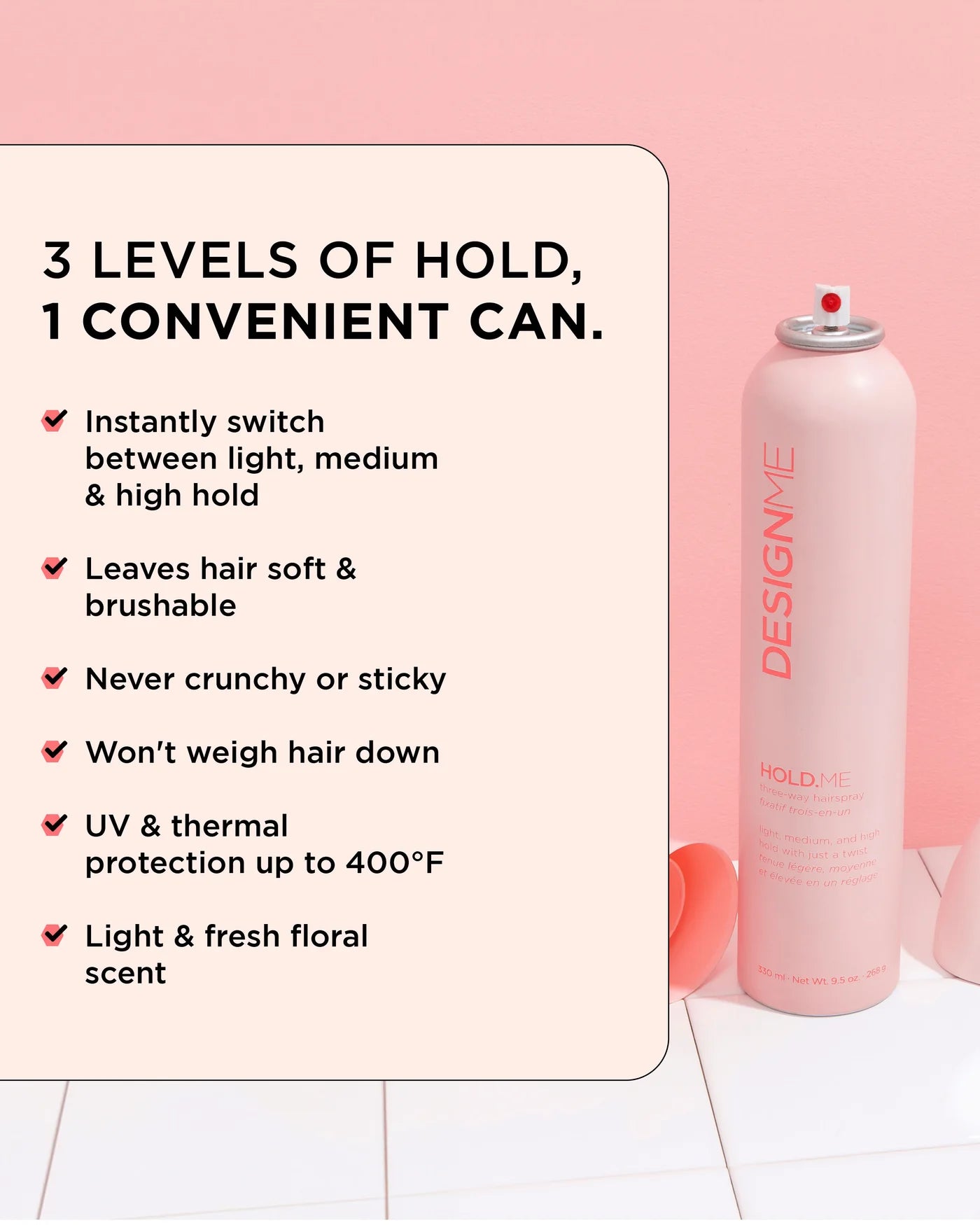 DESIGNME HOLD.ME Three-Way Hairspray 9.5 oz
