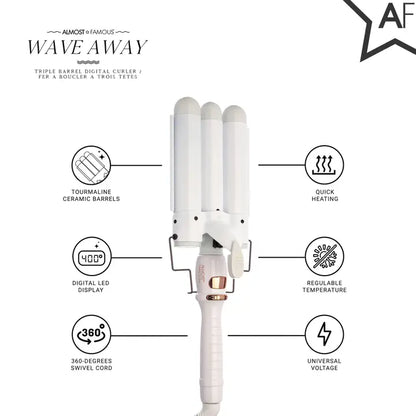 Almost Famous Triple Barrel Clip Curling System - Bombshell Hair Studio