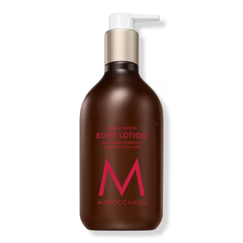 moroccanoil dahlia rouge body lotion hydrating argan oil lotion bottle