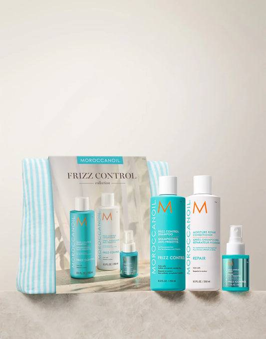 Moroccanoil Frizz Control Spring Gift Set with Frizz Control Shampoo, Conditioner and Frizz Shield Spray