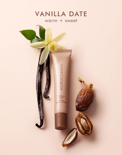 Moroccanoil Vanilla Date Lip Balm hydrating luxury lip treatment with argan oil