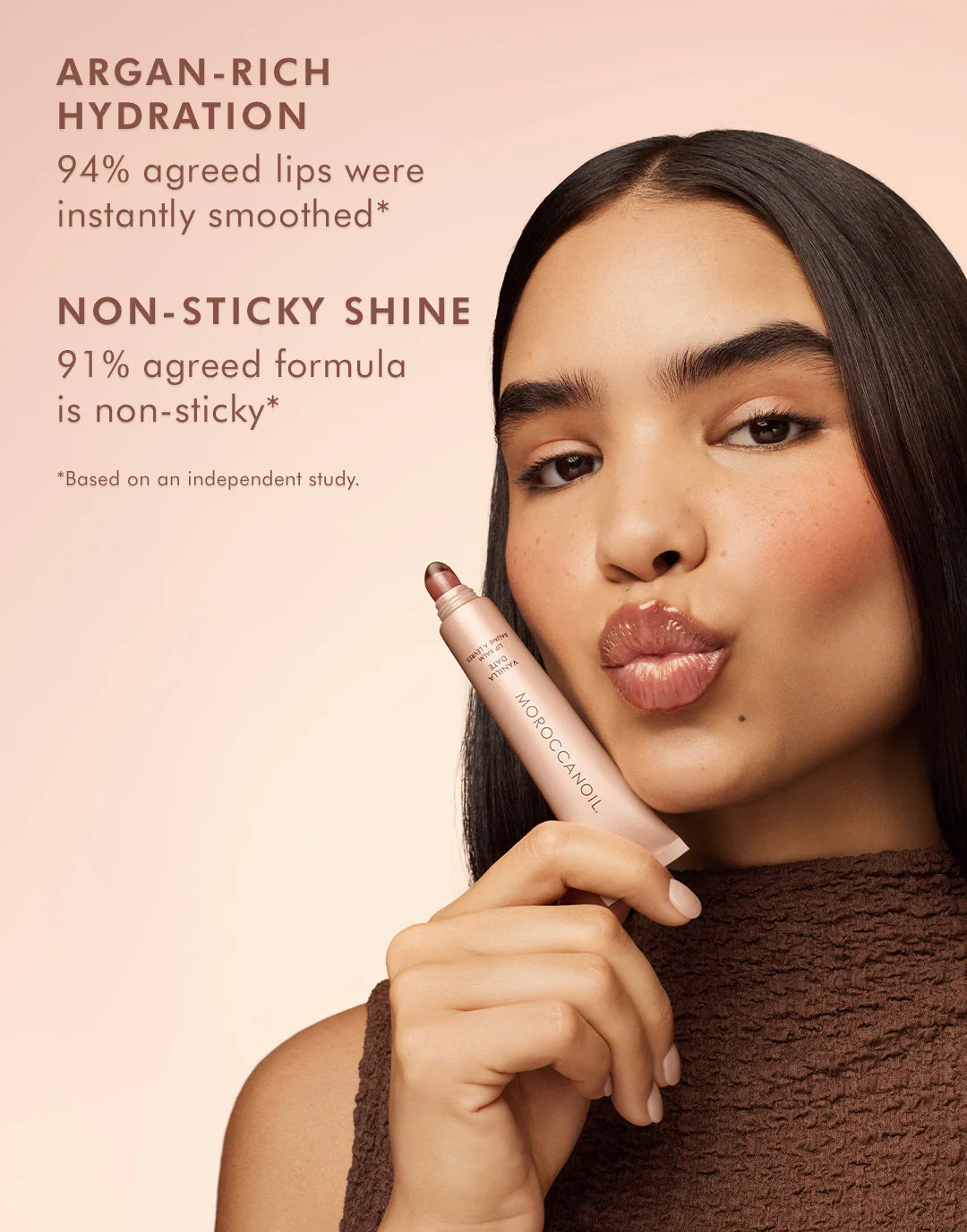 Moroccanoil Vanilla Date Lip Balm hydrating luxury lip treatment with argan oil