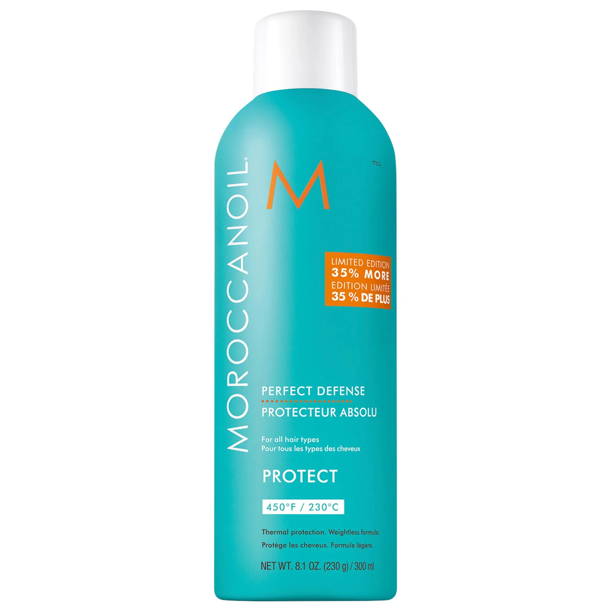 Moroccanoil Perfect Defense Heat Protectant Hairspray Limited Edition 8.1 oz bottle