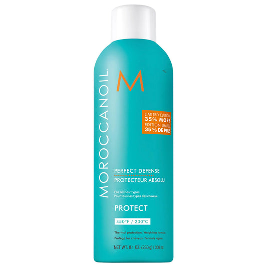 Moroccanoil Perfect Defense Heat Protectant Hairspray Limited Edition 8.1 oz bottle