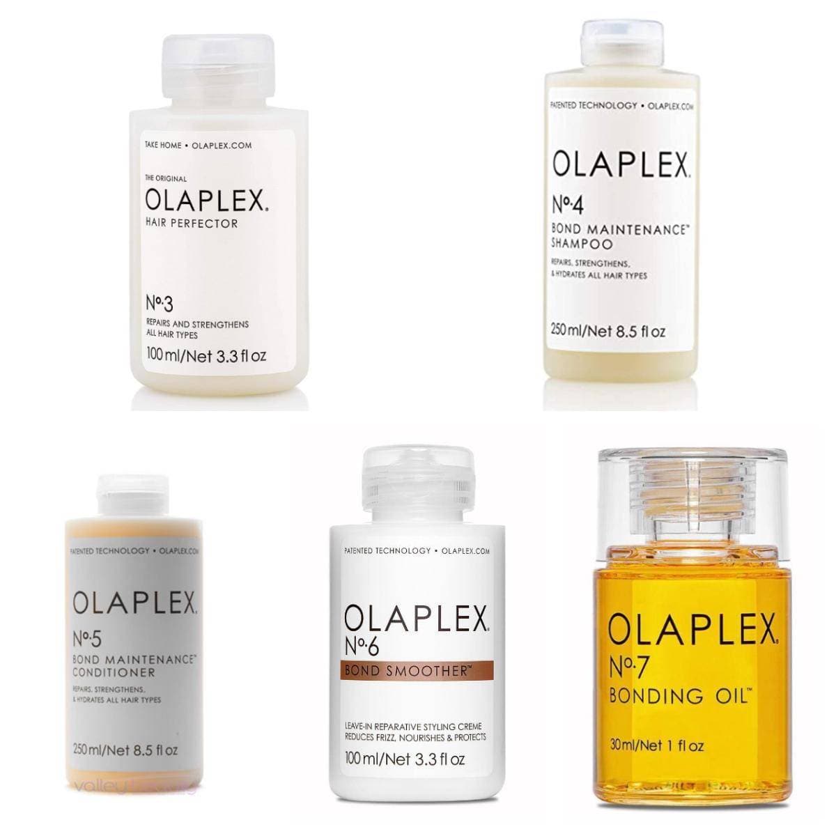 Olaplex complete family pack hair repair system set with No0 No3 No4 No5 No6 and No7