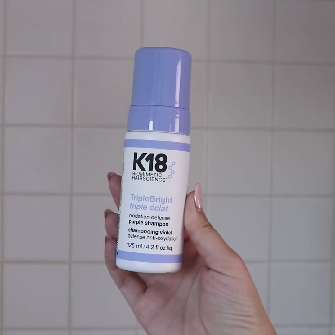 K18 TripleBright Oxidation Defense Purple Shampoo for Blonde Hair