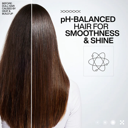 Redken Acidic Color Gloss pH balanced hair before and after smoothness shine heat damage repair results