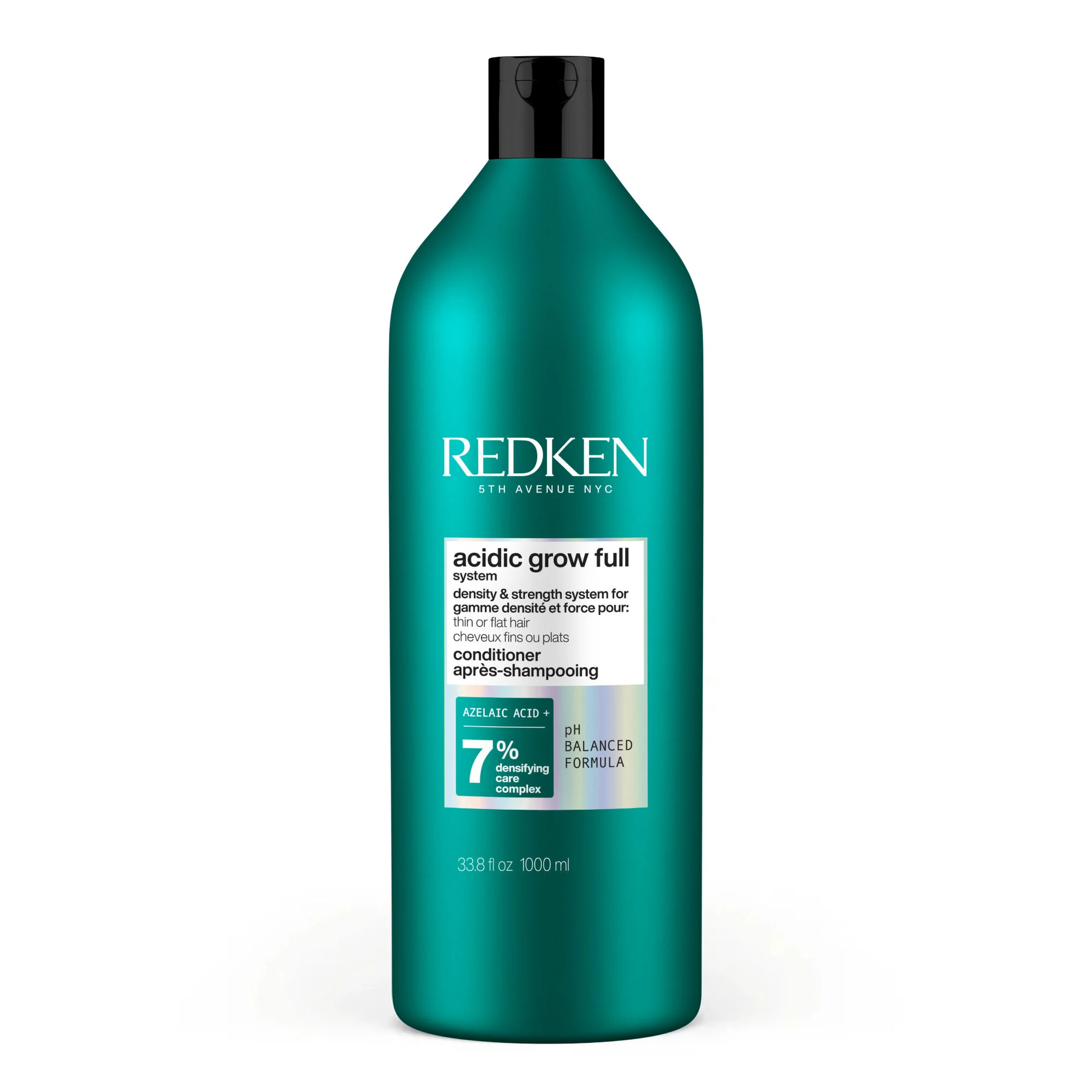 redken acidic grow full conditioner 33.8 oz liter for thinning hair density and fullness