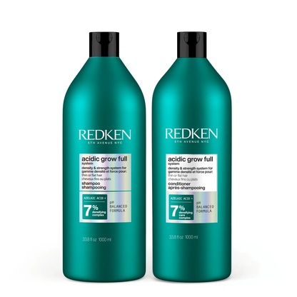 Redken Acidic Grow Full Shampoo & Conditioner Liter Duo 33.8 oz | Density & Thickening System