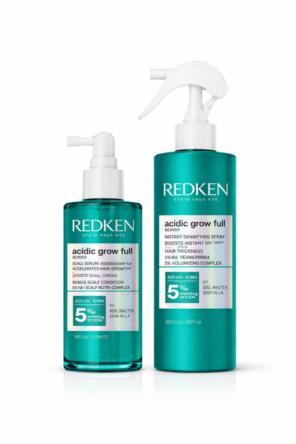 redken acidic grow full serum and densifying spray bundle for thicker fuller hair