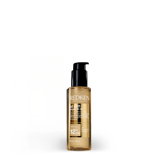 Redken All Soft Argan-6 Oil treatment for dry hair adds moisture softness and shine with argan oil formula
