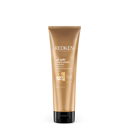 Redken All Soft Heavy Cream Mask Treatment for Dry Hair 8.5 oz | Deep Hydration & Shine