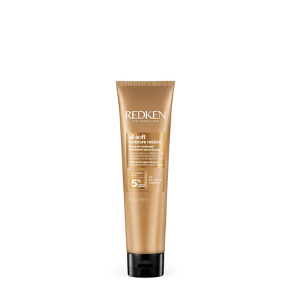 Redken All Soft Moisture Restore Leave In Treatment hydrates smooths and protects dry hair from heat damage while improving softness and manageability