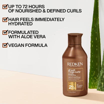 Redken All Soft Mega Curls Shampoo – For Curly & Coily Hair